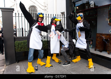 New Zealanders celebrate Waitangi Day, Central London, England, United Kingdom, Europe Stock Photo