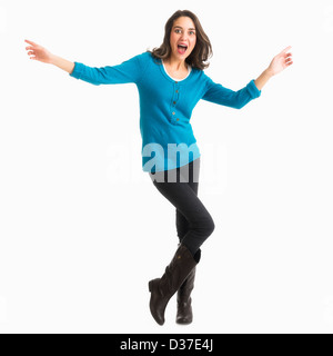 Studio shot of young woman Stock Photo