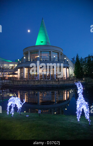 Night view of the Bluewater Shopping Centre, Kent UK Stock Photo