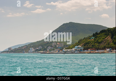 bay, beach, black sea, blue sky, coastline, crimea, eastern europe, europe, forest, lake, mountain, mountain range, sea, sun, Stock Photo