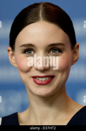 US actress Rooney Mara attends a press conference for 'Side Effects' during the 63rd annual Berlin International Film Festival, in Berlin, Germany, 12 February 2013. The movie is presented in competition at the Berlinale. Photo: Kay Nietfeld/dpa Stock Photo