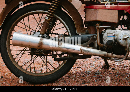 Close up of motorcycle wheel Stock Photo