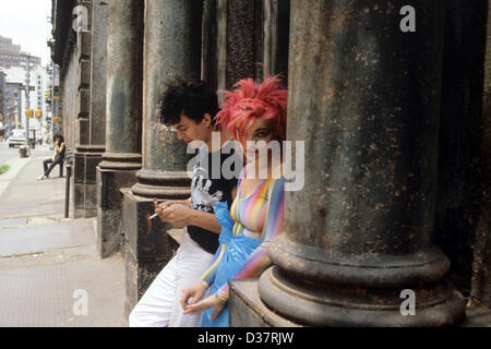 Singer Nina Hagen who was denaturalised by the GDR in 1976 pictured in July 1980 in New York. Stock Photo