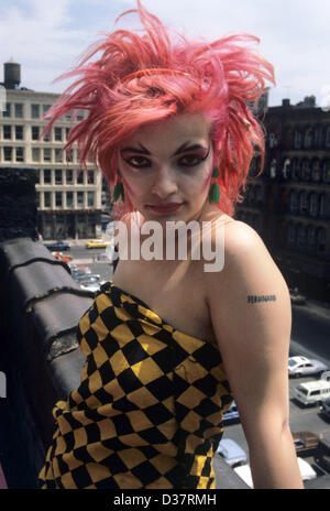 Singer Nina Hagen who was denaturalised by the GDR in 1976 pictured in July 1980 in New York. Stock Photo