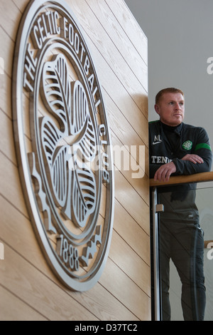 Neil Lennon, Manager of Celtic FC, photographed at the Celtic training grounds, in Lennonxtown, near Glasgow, Scotland. Stock Photo