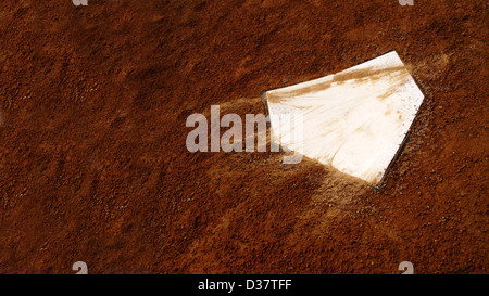 Home plate on baseball field with copy space Stock Photo - Alamy