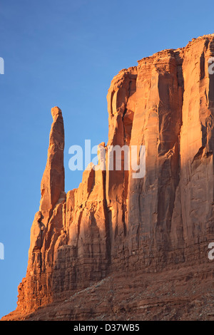 West Mitten, Monument Valley, Arizona Utah border USA Stock Photo