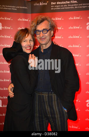 German director Wim Wenders and his wife Donata attend the Berlinale event 'Alles Kino.de' beside the 63rd annual Berlin International Film Festival, in Berlin, Germany, 12 February 2013. Photo: Britta Pedersen/dpa +++(c) dpa - Bildfunk+++ Stock Photo