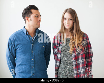 Studio Shot portrait of young people Stock Photo