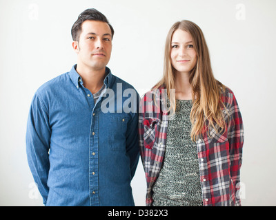 Studio Shot portrait of young people Stock Photo