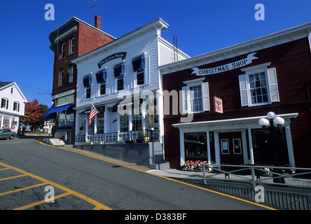 Downtown business center of Boothbay Harbor Maine in the United States  Stock Photo - Alamy