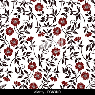 Seamless floral background Stock Photo