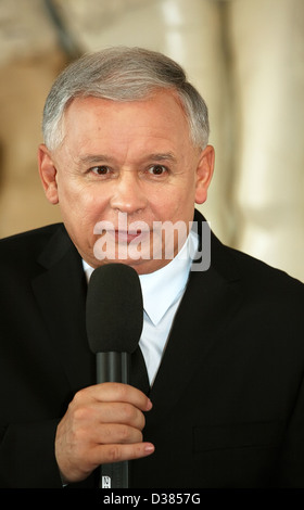 Poznan, Poland, presidential candidate Jaroslaw Kaczynski, PIS Stock Photo