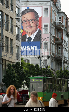 Poznan, Poland, Poster by Bronislaw Komorowski, the PO candidate for the presidential elections Stock Photo