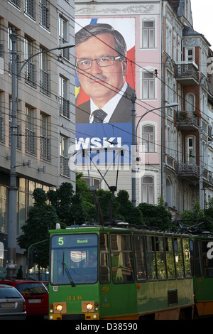 Poznan, Poland, Poster by Bronislaw Komorowski, the PO candidate for the presidential elections Stock Photo