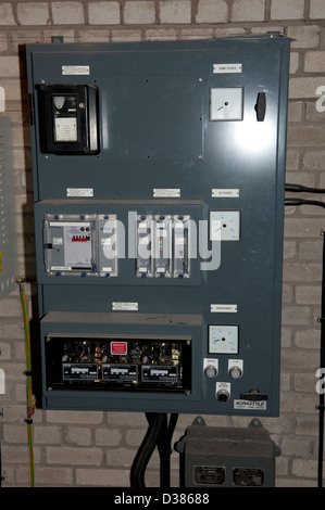 High Voltage fuse and circuit breakers control panel Stock Photo