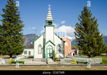 Church, Fort Steele Heritage Town, Kootenay Region, British Columbia, Canada Stock Photo