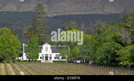 Buitenverwachting, a Cape Dutch manor house in the Constantia Valley, South Africa, dates back to 1773. Stock Photo