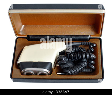 Soviet vintage electric razor in a case Stock Photo