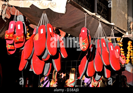 woman shoes shop Kathmandu Nepal Stock Photo