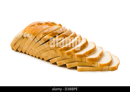Loaf of sliced white bread. Stock Photo