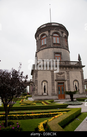 Tower in Landscaped Gardens at the top of Chapultepec Castle - Mexico City DF