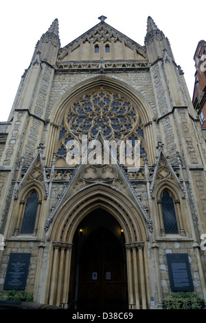 The front of Farm Street church London Stock Photo