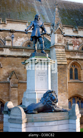 Statue of Oliver Cromwell Stock Photo