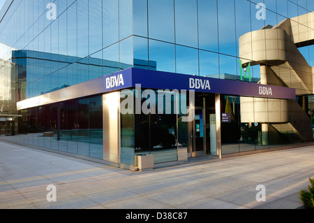 BBVA bank Madrid Stock Photo