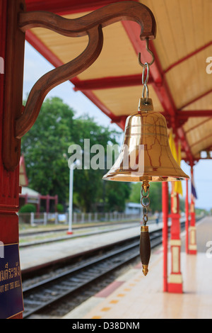 Hua Hin Railway Station, one of the most beautiful railway stations in Thailand Stock Photo