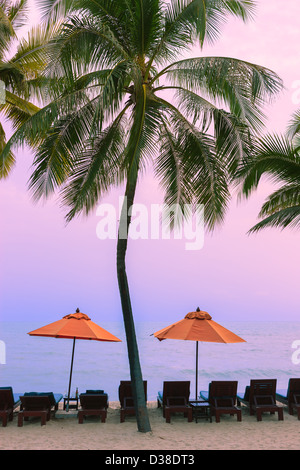 Sunrise at the Gulf of Thailand near Hua Hin Beach. Stock Photo