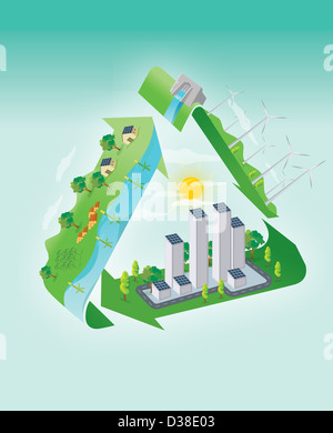 Illustrative image representing green concept Stock Photo