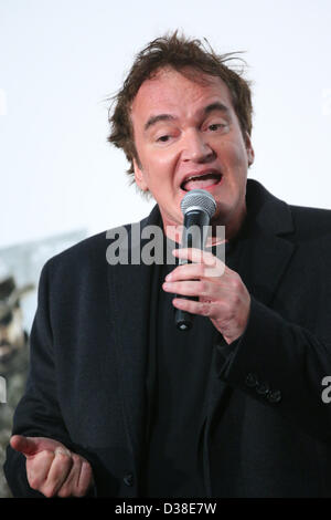 Tokyo, Japan. 13th February 2013. Quentin Tarantino,  Feb 13, 2013   American director Quentin Jerome Tarantino attends a special screening  for 'Django Unchained'  at Shinjuku Piccadilly, Tokyo, Japan.  (Photo by YUTAKA/AFLO/Alamy Live News) Stock Photo