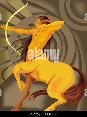 Sagittarius zodiac sign Stock Photo