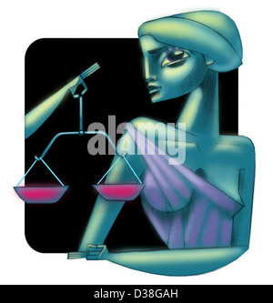 Close-up of a Libra zodiac sign Stock Photo