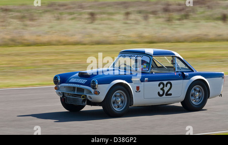 1965 Sunbeam Tiger 'Monster' with driver Tom Dyer during the Fordwater Trophy race at the 2012 Goodwood Revival, Sussex, UK. Stock Photo