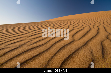 Ripples on sand dunes in desert Stock Photo