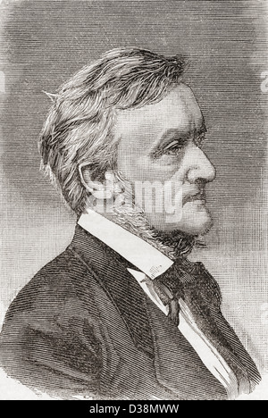 Wilhelm Richard Wagner, 1813 – 1883. German composer, theatre director, polemicist and conductor. Stock Photo