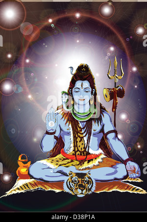 Hindu god Shiva Stock Photo