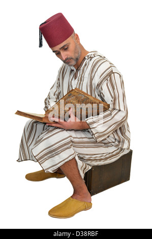 Arabic man isolated in white Stock Photo