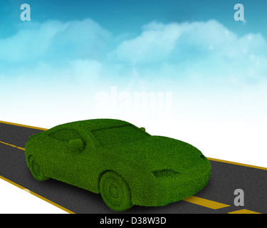 Grass rendering a car Stock Photo