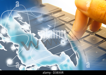 Internet Concept of global business. Stock Photo