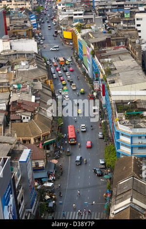 Bangkok Chinatown Street, view from The Grand China Princess Hotel, Bankok, Thailand Stock Photo