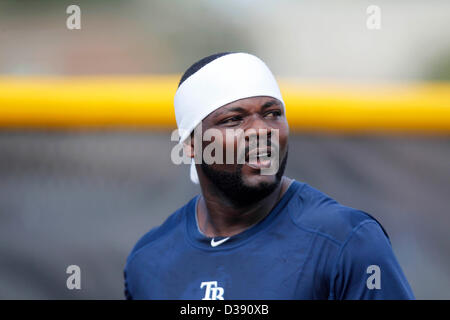 Feb. 13, 2013 - Port Charlotte, Florida, U.S. - CHRIS ZUPPA   |   Times .Tampa Bay Rays Fernando Rodney walks in to get water after a run during spring training at the Charlotte Sports Park in Port Charlotte, Fla., on Wednesday, 02/13/2013. (Credit Image: © Chris Zuppa/Tampa Bay Times/ZUMAPRESS.com) Stock Photo