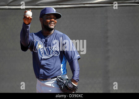 Feb. 13, 2013 - Port Charlotte, Florida, U.S. - CHRIS ZUPPA   |   Times .Tampa Bay Rays Fernando Rodney works out during spring training at the Charlotte Sports Park in Port Charlotte, Fla., on Wednesday, 02/13/2013. (Credit Image: © Chris Zuppa/Tampa Bay Times/ZUMAPRESS.com) Stock Photo