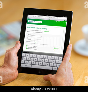 Lloyds TSB online banking on a 4th generation Apple iPad tablet computer, UK Stock Photo