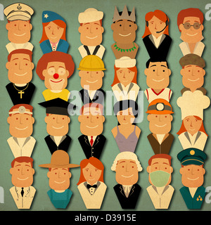 People with different occupations Stock Photo