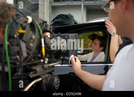 Berlin, Germany, actors and camera crew during the filming of a student film Stock Photo