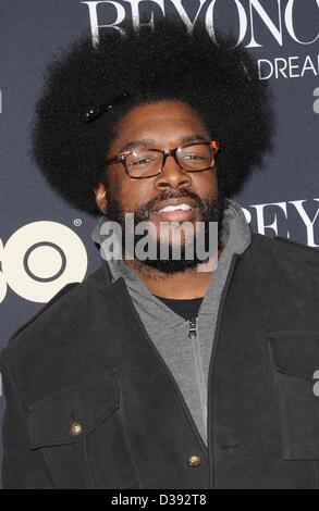 Questlove at arrivals for BEYONCE: LIFE IS BUT A DREAM Premiere on HBO, The Ziegfeld Theatre, New York, NY February 12, 2013. Photo By: Kristin Callahan/Everett Collection Stock Photo