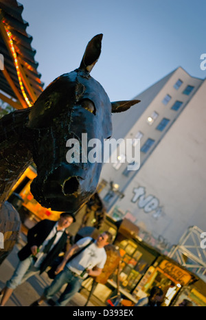 Berlin, Germany, metal artwork in the courtyard of the Kunsthaus Tacheles Stock Photo